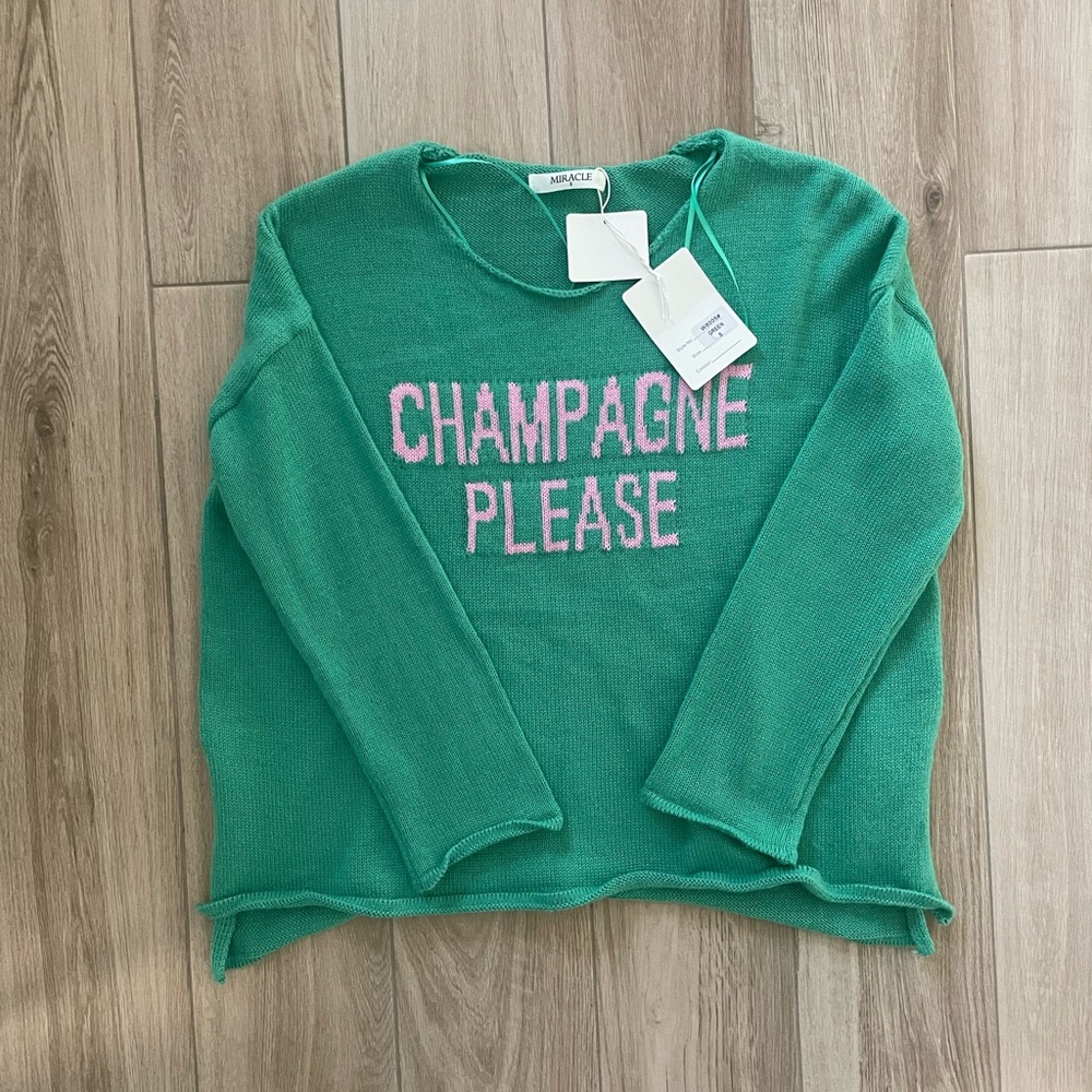 NWT Miracle Champagne Please Knit Sweater